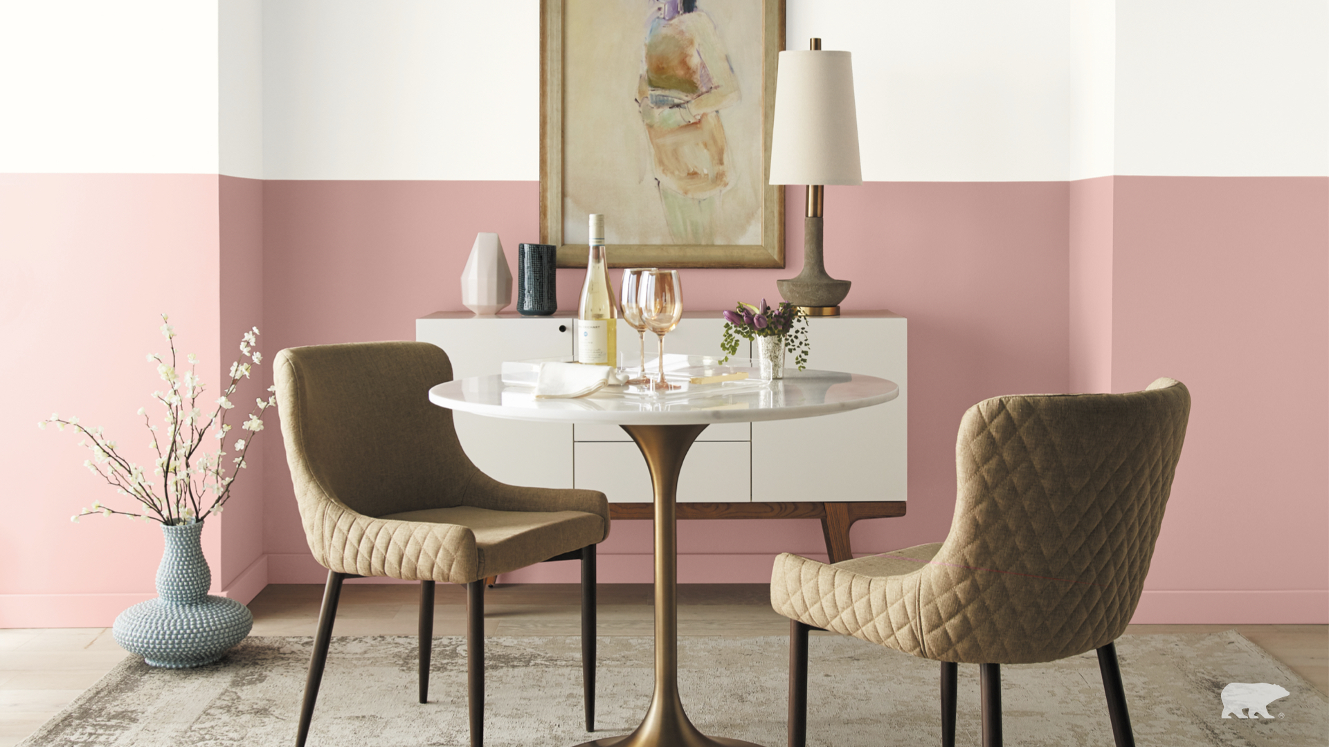 Pink Minimalist Meeting Nook