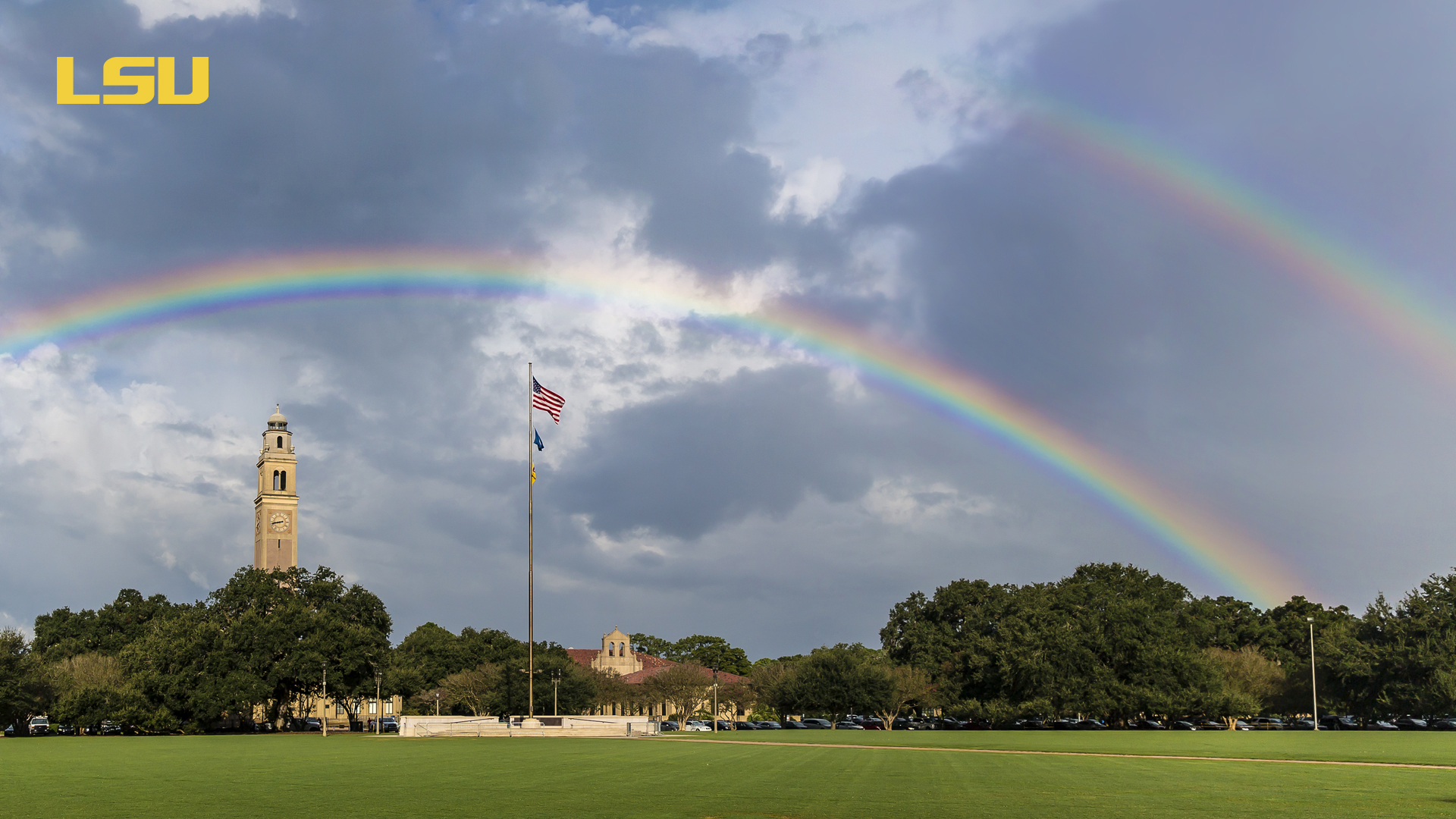 Rainbow Over Clock Tower