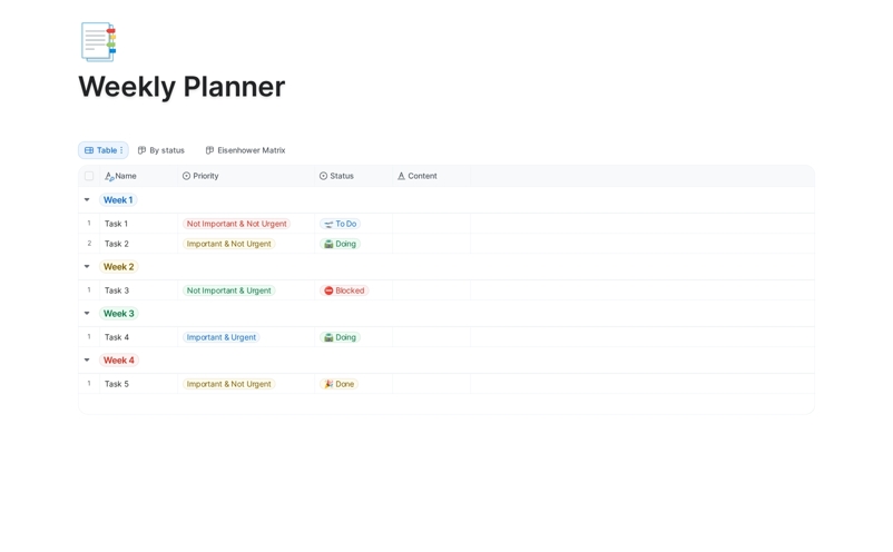 Weekly Planner