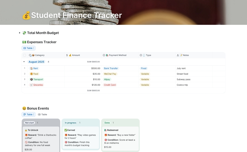 💰Student Finance Tracker