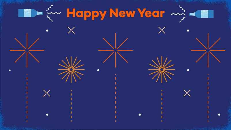 Festive Blue Starburst Celebration