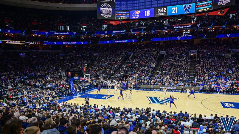 Courtside Basketball Action