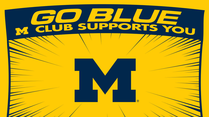 Michigan Maize & Blue Minimalist