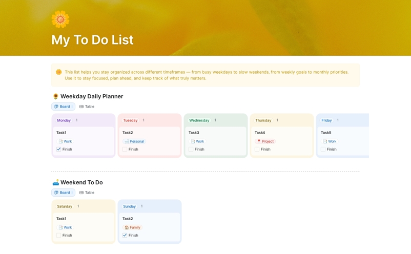 My To Do List